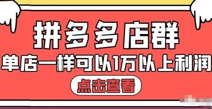 拼多多店群单店一样可以产出1万5以上利润【付费文章】-小二项目网