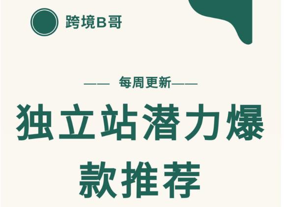 【跨境B哥】独立站潜力爆款选品推荐，测款出单率高达百分之80（每周更新）-小二项目网