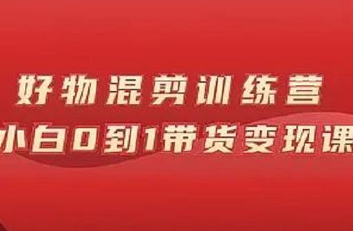 万三好物混剪训练营：小白0到1带货变现课-小二项目网