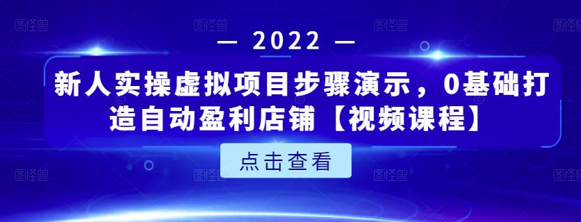 新人实操虚拟项目步骤演示，0基础打造自动盈利店铺【视频课程】-小二项目网