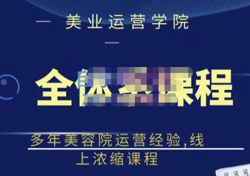 网红美容院全套营销落地课程，多年美容院运营经验，线上浓缩课程-小二项目网