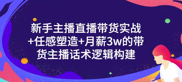 新手主播直播带货实战 信任感塑造 月薪3w的带货主播话术逻辑构建-小二项目网