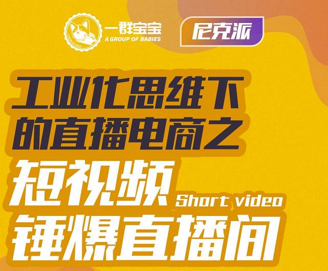 尼克派·工业化思维下的直播电商之短视频锤爆直播间，听话照做执行爆单-小二项目网