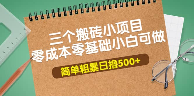 三个搬砖小项目，零成本零基础小白简单粗暴轻松日撸500-小二项目网