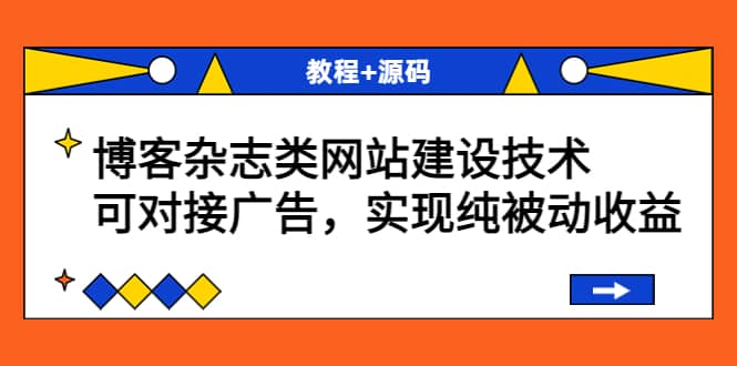 博客杂志类网站建设技术，可对接广告，实现纯被动收益（教程 源码）-小二项目网