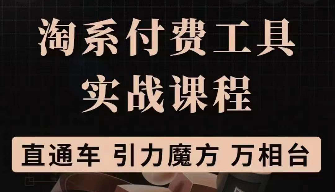 淘系付费工具实战课程【直通车、引力魔方】战略优化，实操演练（价值1299）-小二项目网