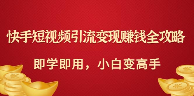 快手短视频引流变现赚钱全攻略：即学即用，小白变高手（价值980元）-小二项目网