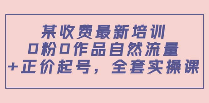 某收费最新培训：0粉0作品自然流量 正价起号，全套实操课-小二项目网