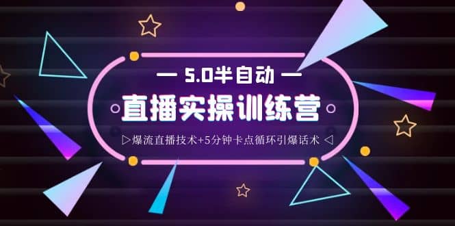 蚂蚁·5.0半自动直播2345打法，半自动爆流直播技术 5分钟卡点循环引爆话术-小二项目网