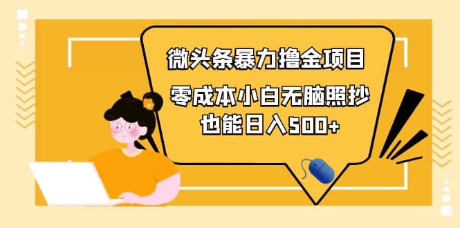 人人都能操作的微头条最新暴力撸金项目，零成本小白无脑搬运-小二项目网