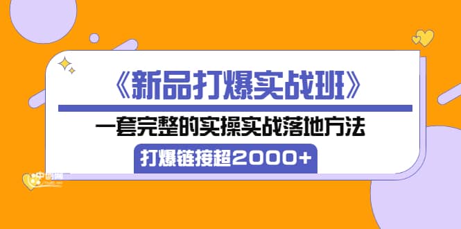 《新品打爆实战班》一套完整的实操实战落地方法，打爆链接超2000 （38节课)-小二项目网