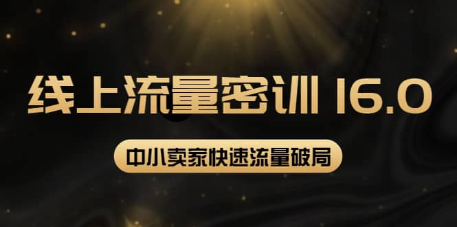 2022秋秋线上流量密训16.0：包含 暴力引流10W 中小卖家流量破局技巧 等等！-小二项目网