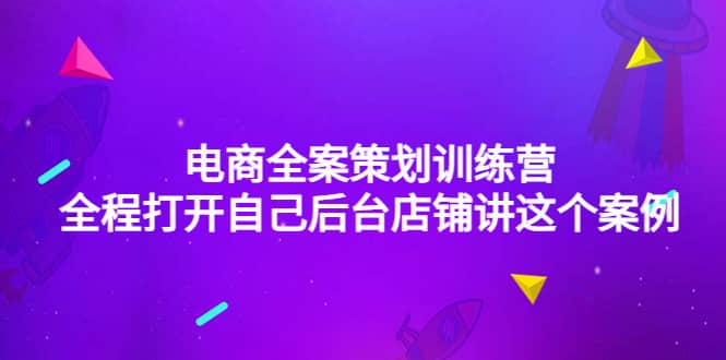 电商全案策划训练营：全程打开自己后台店铺讲这个案例（9节课时）-小二项目网