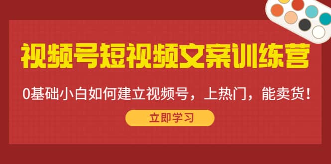 视频号短视频文案训练营：0基础小白如何建立视频号，上热门，能卖货！-小二项目网