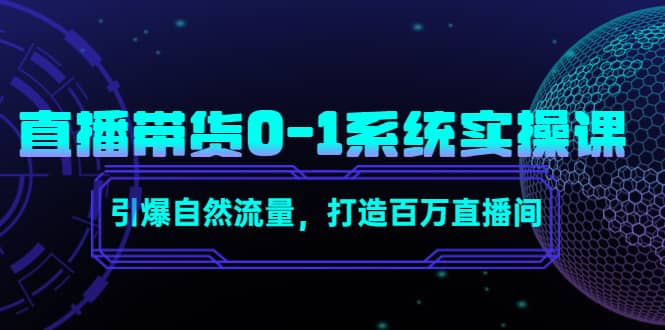 直播带货0-1系统实操课，引爆自然流量，打造百万直播间-小二项目网