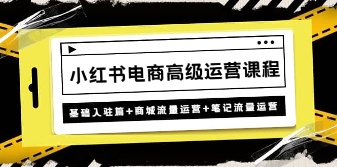 小红书电商高级运营课程：基础入驻篇 商城流量运营 笔记流量运营-小二项目网