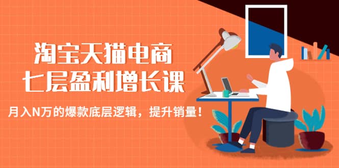 淘宝天猫电商七层盈利增长课：月入N万的爆款底层逻辑，提升销量-小二项目网