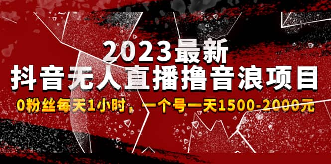 2023最新抖音无人直播撸音浪项目，0粉丝每天1小时，一个号一天1500-2000元-小二项目网