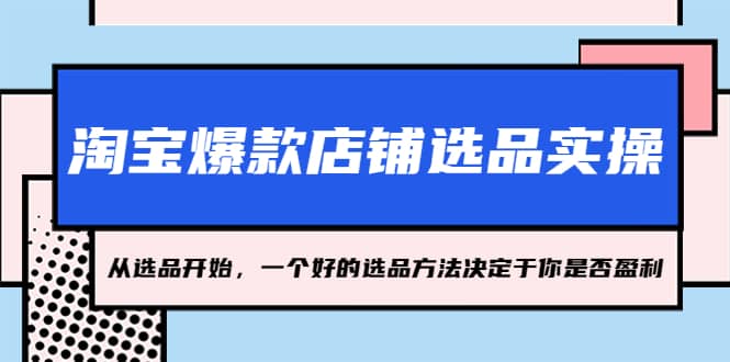 淘宝爆款店铺选品实操，2023从选品开始，一个好的选品方法决定于你是否盈利-小二项目网