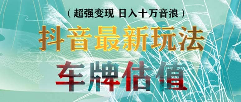 抖音最新无人直播变现直播车牌估值玩法项目 轻松日赚几百 【详细玩法教程】-小二项目网