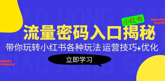 小红书流量密码入口揭秘：带你玩转小红书各种玩法 运营技巧 优化-小二项目网