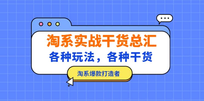 淘系实战干货总汇：各种玩法，各种干货，淘系爆款打造者-小二项目网