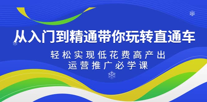 从入门到精通带你玩转直通车：轻松实现低花费高产出，35节运营推广必学课-小二项目网