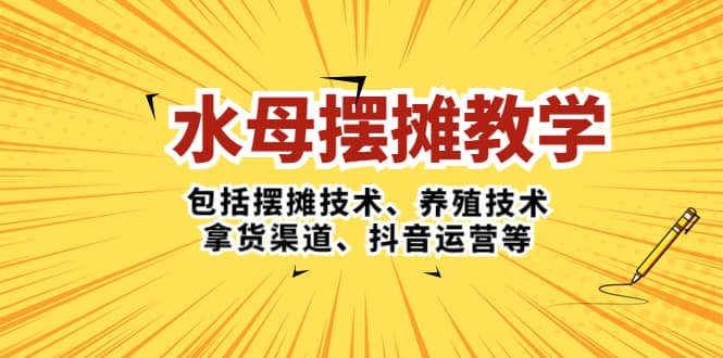 水母·摆摊教学，包括摆摊技术、养殖技术、拿货渠道、抖音运营等-小二项目网