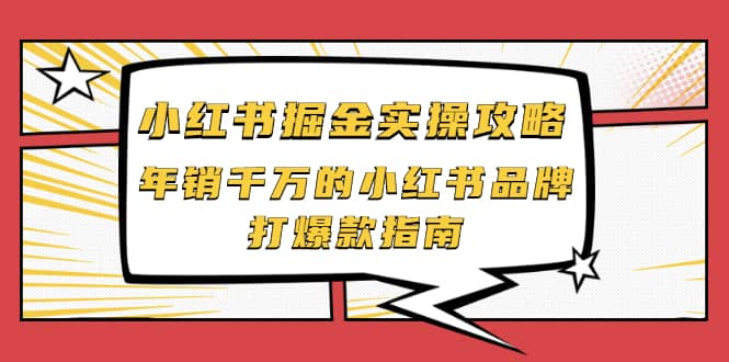 小红书掘金实操攻略，年销千万的小红书品牌打爆款指南-小二项目网