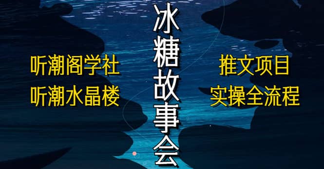 抖音冰糖故事会项目实操，小说推文项目实操全流程，简单粗暴-小二项目网