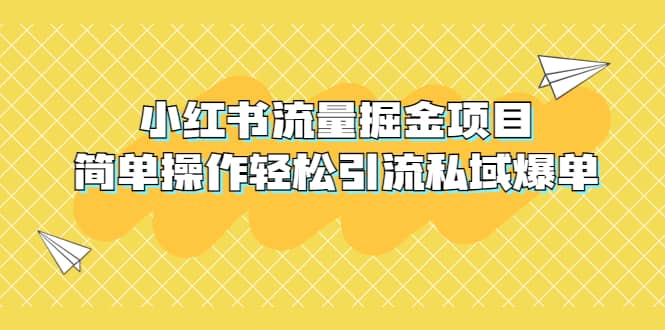 外面收费398小红书流量掘金项目，简单操作轻松引流私域爆单-小二项目网