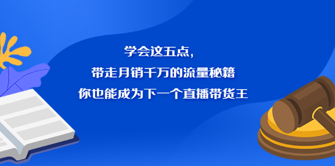 学会这五点，带走月销千万的流量秘籍，你也能成为下一个直播带货王-小二项目网