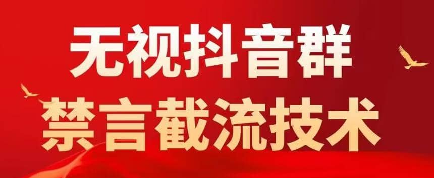 抖音粉丝群无视禁言截流技术，抖音黑科技，直接引流，0封号（教程 软件）-小二项目网