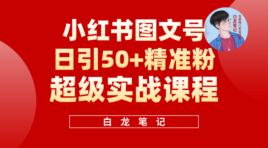 小红书图文号日引50 精准流量，超级实战的小红书引流课，非常适合新手-小二项目网