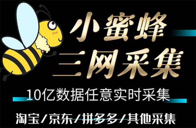 小蜜蜂三网采集，全新采集客源京东拼多多淘宝客户一键导出-小二项目网