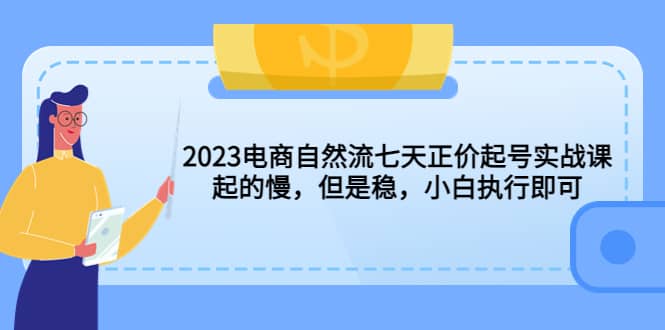 2023电商自然流七天正价起号实战课：起的慢，但是稳，小白执行即可-小二项目网