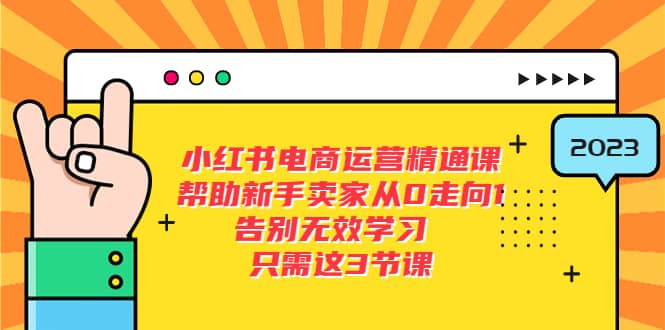 小红书电商·运营精通课，帮助新手卖家从0走向1 告别无效学习（7节视频课）-小二项目网