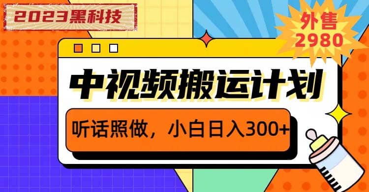 2023黑科技操作中视频撸收益，听话照做小白日入300 的项目-小二项目网