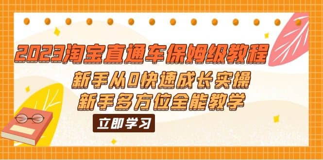 2023淘宝直通车保姆级教程：新手从0快速成长实操，新手多方位全能教学-小二项目网