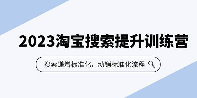 2023淘宝搜索-提升训练营，搜索-递增标准化，动销标准化流程（7节课）-小二项目网