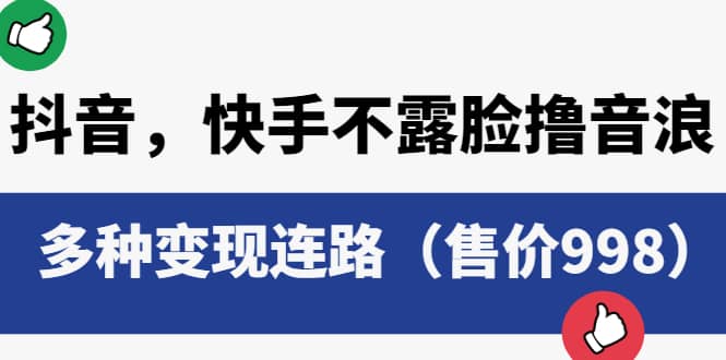 抖音，快手不露脸撸音浪项目，多种变现连路（售价998）-小二项目网