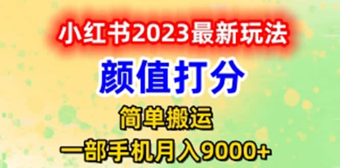 最新小红书颜值打分玩法，日入300 闭环玩法-小二项目网