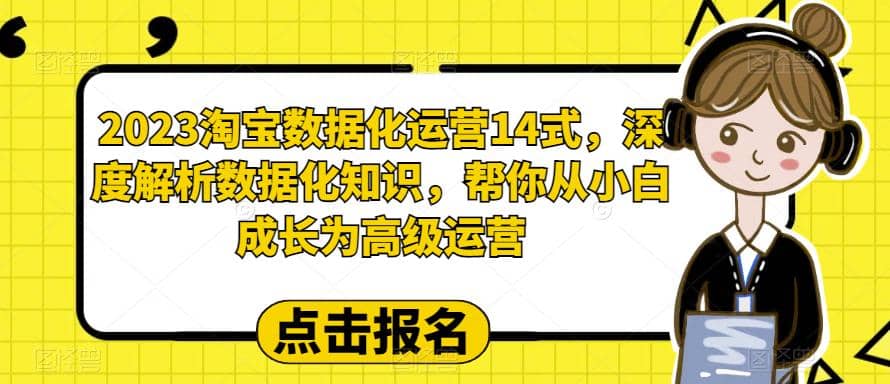 2023淘宝数据化-运营 14式，深度解析数据化知识，帮你从小白成长为高级运营-小二项目网