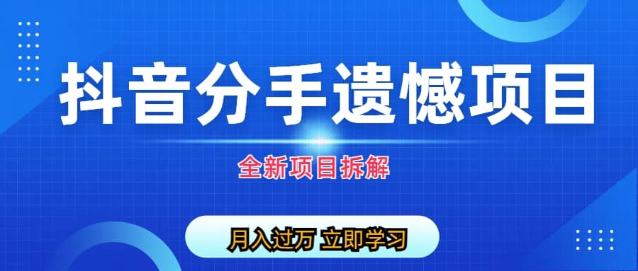 自媒体抖音分手遗憾项目私域项目拆解-小二项目网