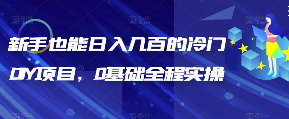 新手也能日入几百的冷门DIY项目，0基础全程实操【揭秘】-小二项目网