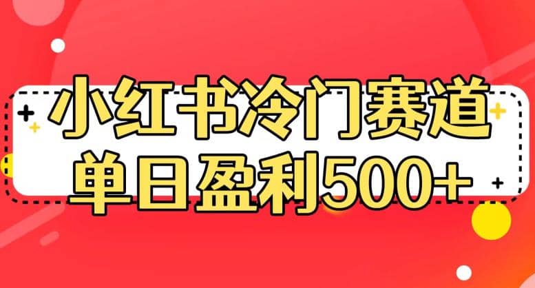 小红书冷门赛道，单日盈利500 【揭秘】-小二项目网