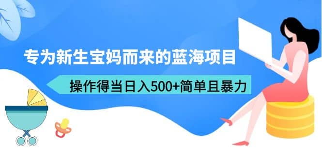 专为新生宝妈而来的蓝海项目，操作得当日入500 简单且暴力（教程 工具）-小二项目网