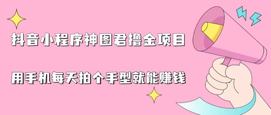 抖音小程序神图君撸金项目，用手机每天拍个手型挂载一下小程序就能赚钱-小二项目网