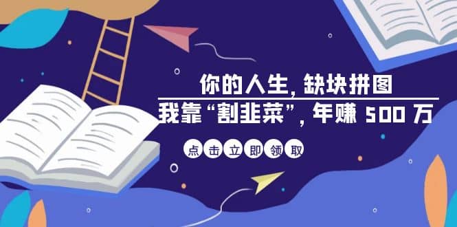 某高赞电子书《你的 人生，缺块 拼图——我靠“割韭菜”，年赚 500 万》-小二项目网