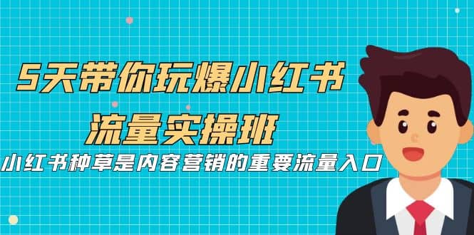 5天带你玩爆小红书流量实操班，小红书种草是内容营销的重要流量入口-小二项目网